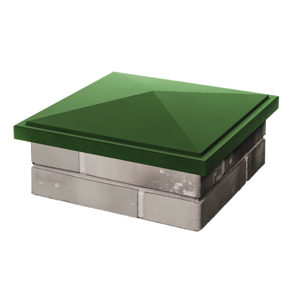 Колпак Zking БонаМоно Зеленый на столб 1.5х1.5 кирпича (385х385, 400х400мм) в Переславле-Залесском фото