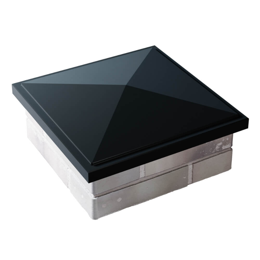 Колпак Zking БонаМоно Черный на столб 1.5х1.5 кирпича (385х385, 400х400мм) в Переславле-Залесском фото