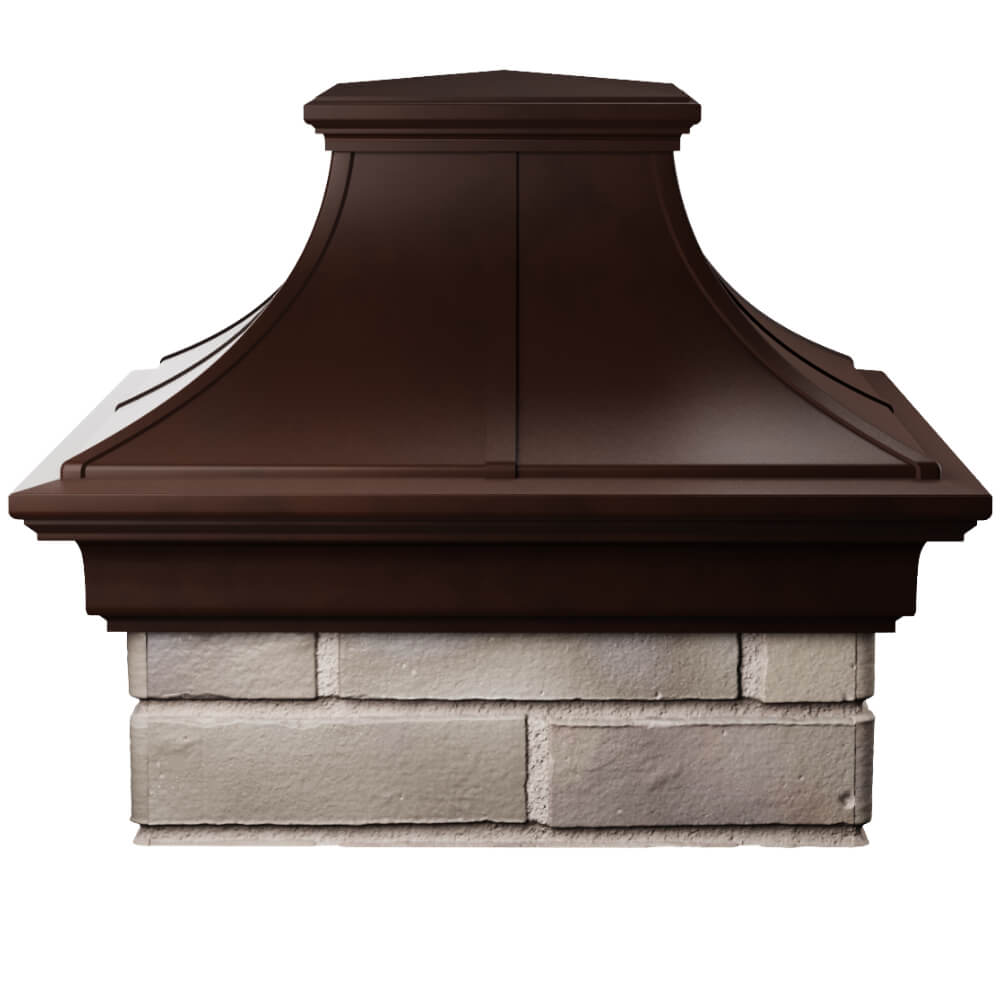 Колпак Zking Монблан Премиум Коричневый на столб 1.5х1.5 кирпича (385х385мм) Переславль-Залесский фото