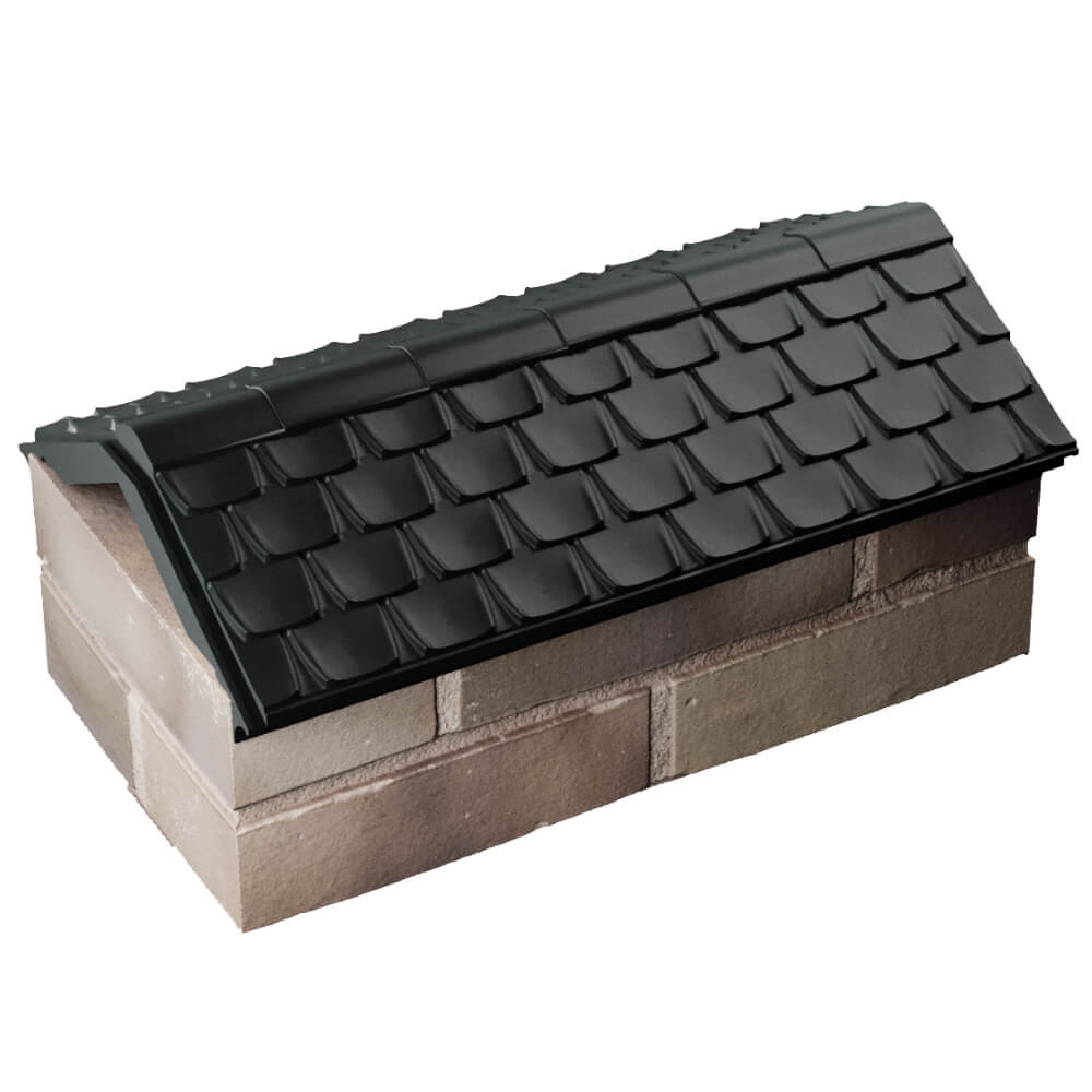 Парапет Zking Эльбрус Черный с посадкой на 1 кирпич (255мм) в Переславле-Залесском фото