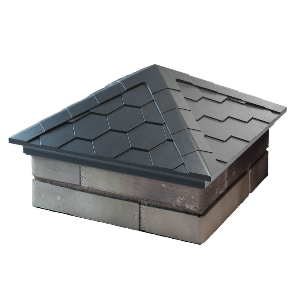 Колпак Zking Эверест Серый на столб 1.5х1.5 кирпича (390х390мм) в Переславле-Залесском фото