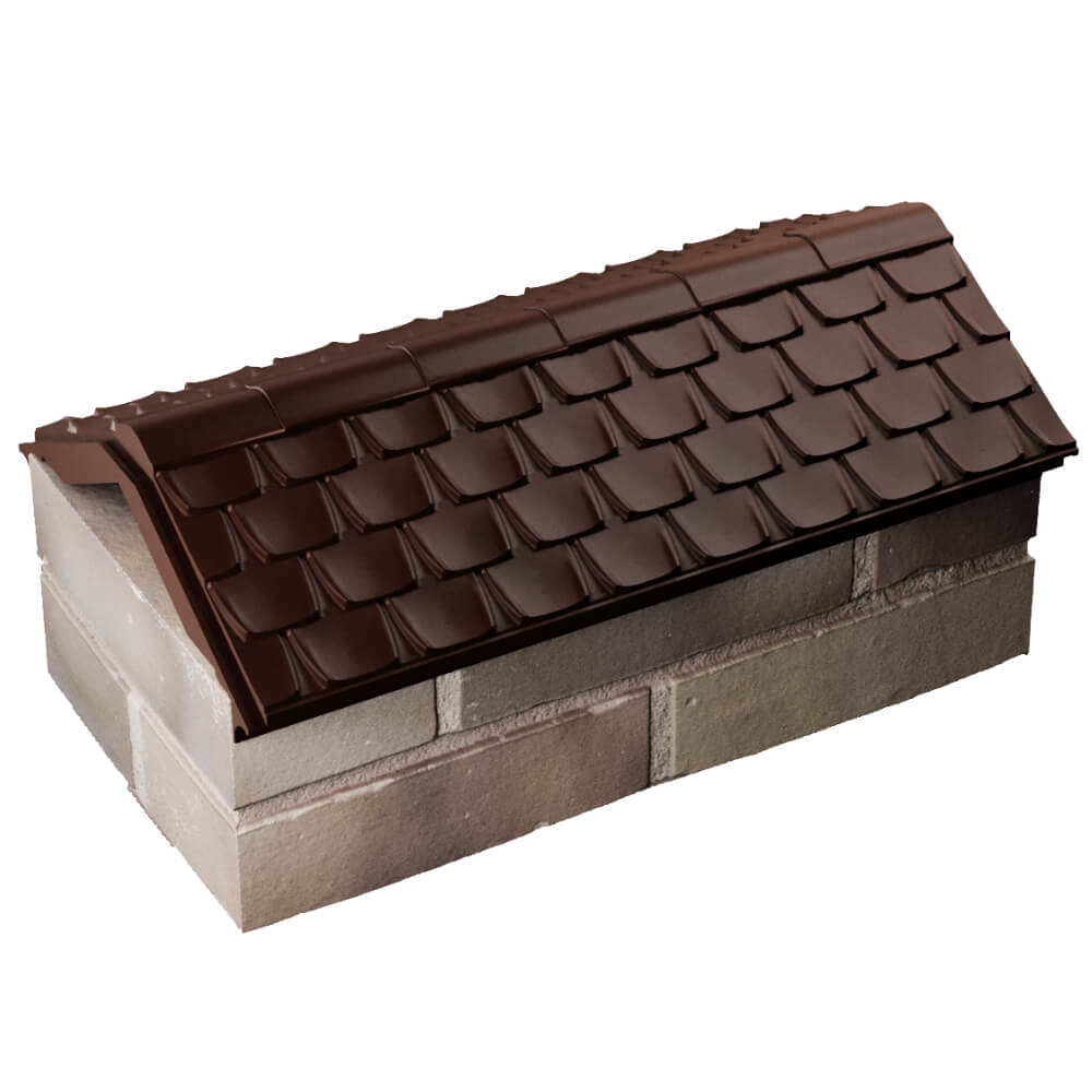Парапет Zking Эльбрус Коричневый с посадкой на 1 кирпич (255мм) в Переславле-Залесском фото