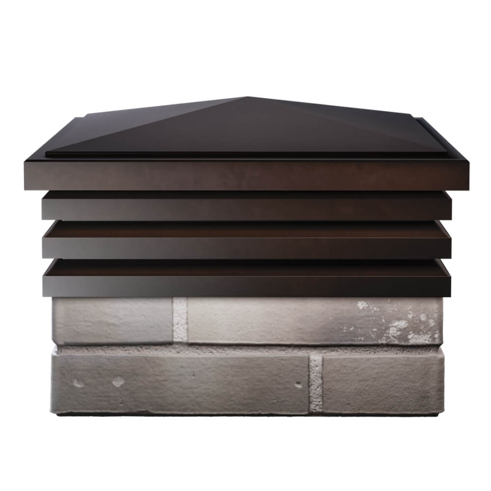 Колпак Zking Бона ХайТек Коричневый на столб 1.5х1.5 кирпича (385х385мм) Переславль-Залесский фото