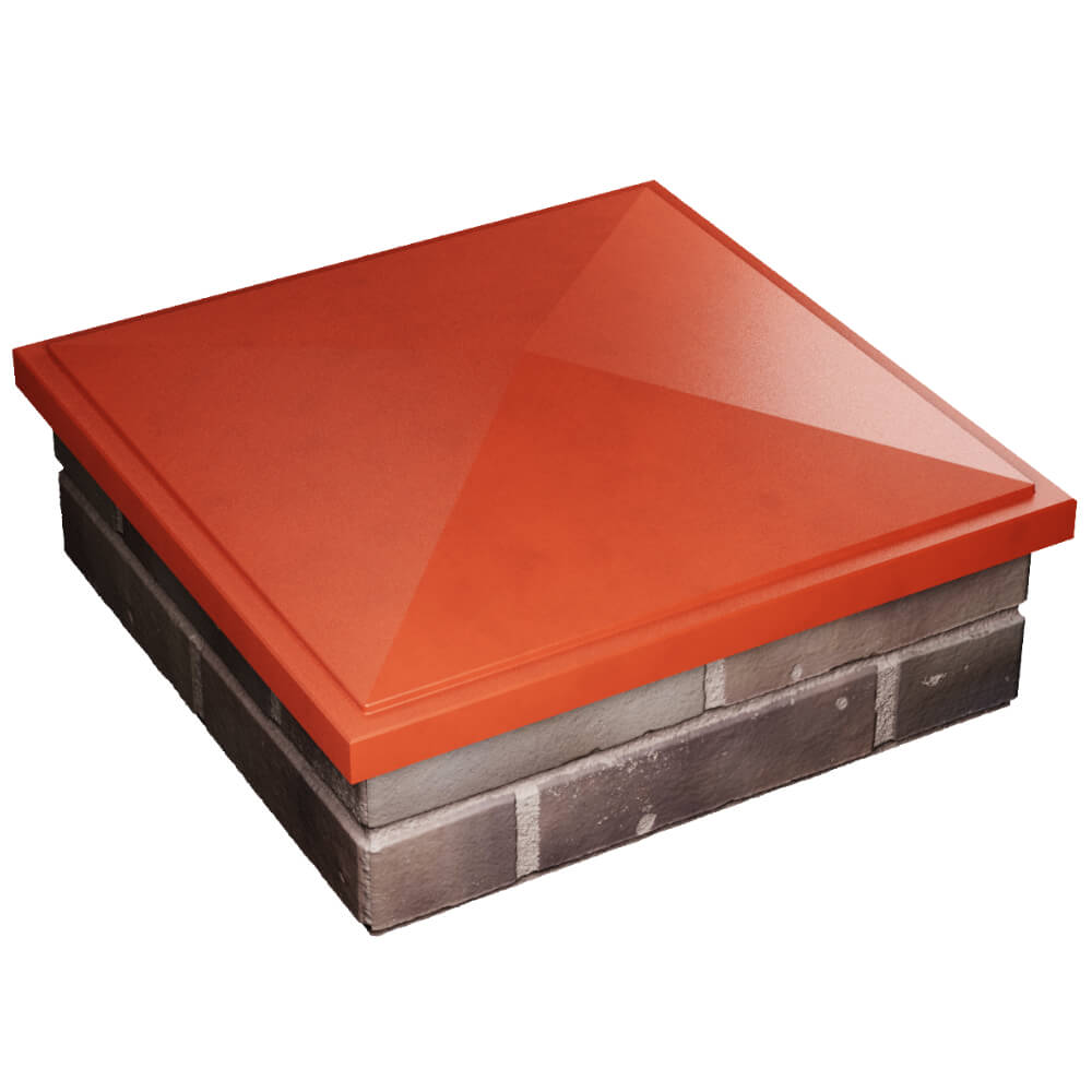 Колпак Zking БонаМоно Красный на столб 2х2 кирпича (515х515, 530х530мм) в Переславле-Залесском фото