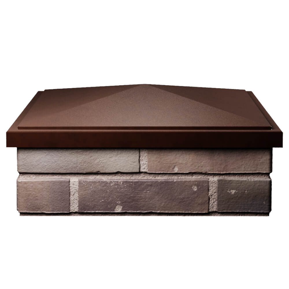 Колпак Zking БонаМоно Коричневый на столб 2х2 кирпича (515х515, 530х530мм) Переславль-Залесский фото
