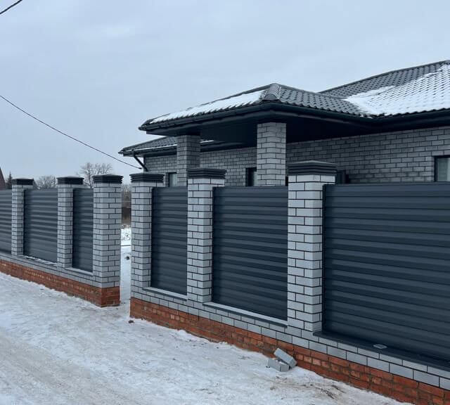 Колпак Zking Бона ХайТек Серый на столб 1.5х1.5 кирпича (385х385мм) в Переславле-Залесском фото