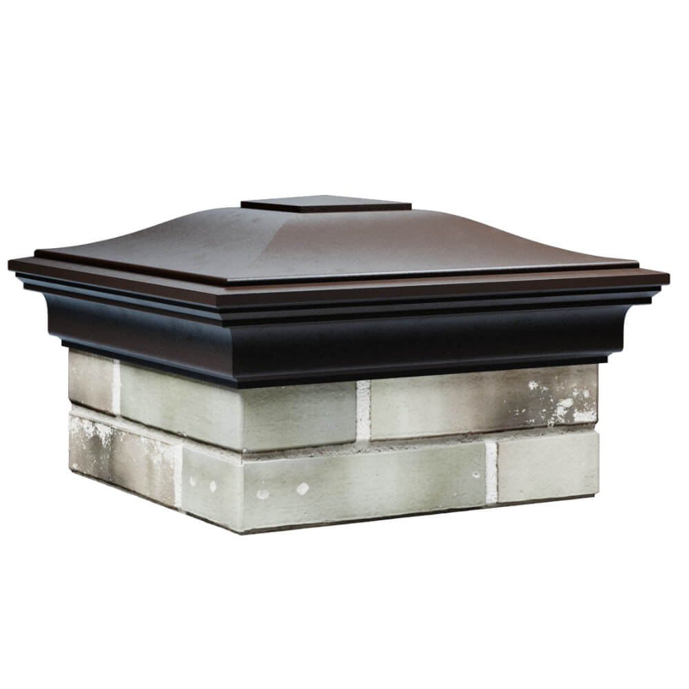 Колпак Zking Монблан Коричневый на столб 1.5х1.5 кирпича (385х385мм) в Переславле-Залесском фото