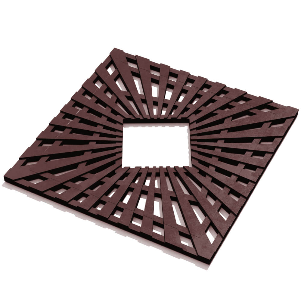 Приствольная решетка для дерева ZKING ATMOSPHERE 1.2х1.2м Коричневая в Переславле-Залесском фото