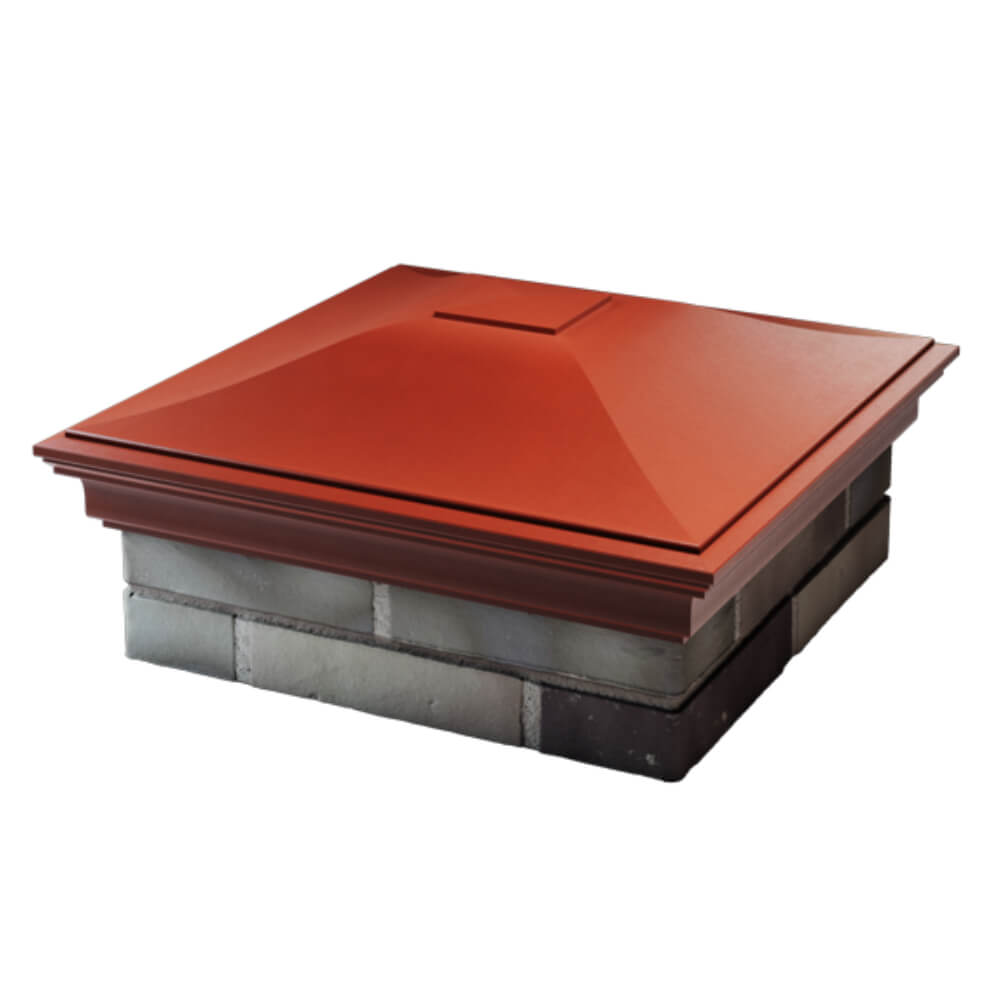 Колпак Zking Монблан Красный на столб 2х2 кирпича (515х515мм) в Переславле-Залесском фото