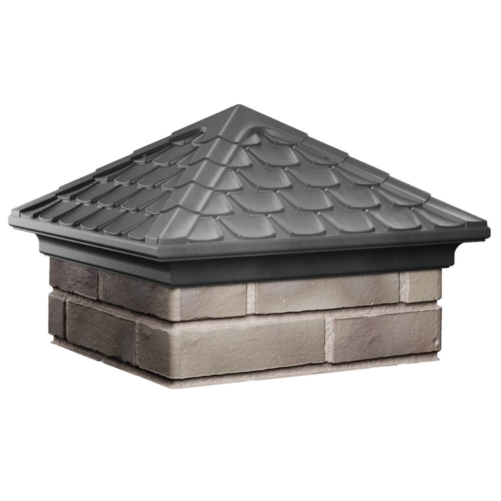 Колпак Zking Эльбрус Серый на столб 1.5х1.5 кирпича (385х385мм) в Переславле-Залесском фото