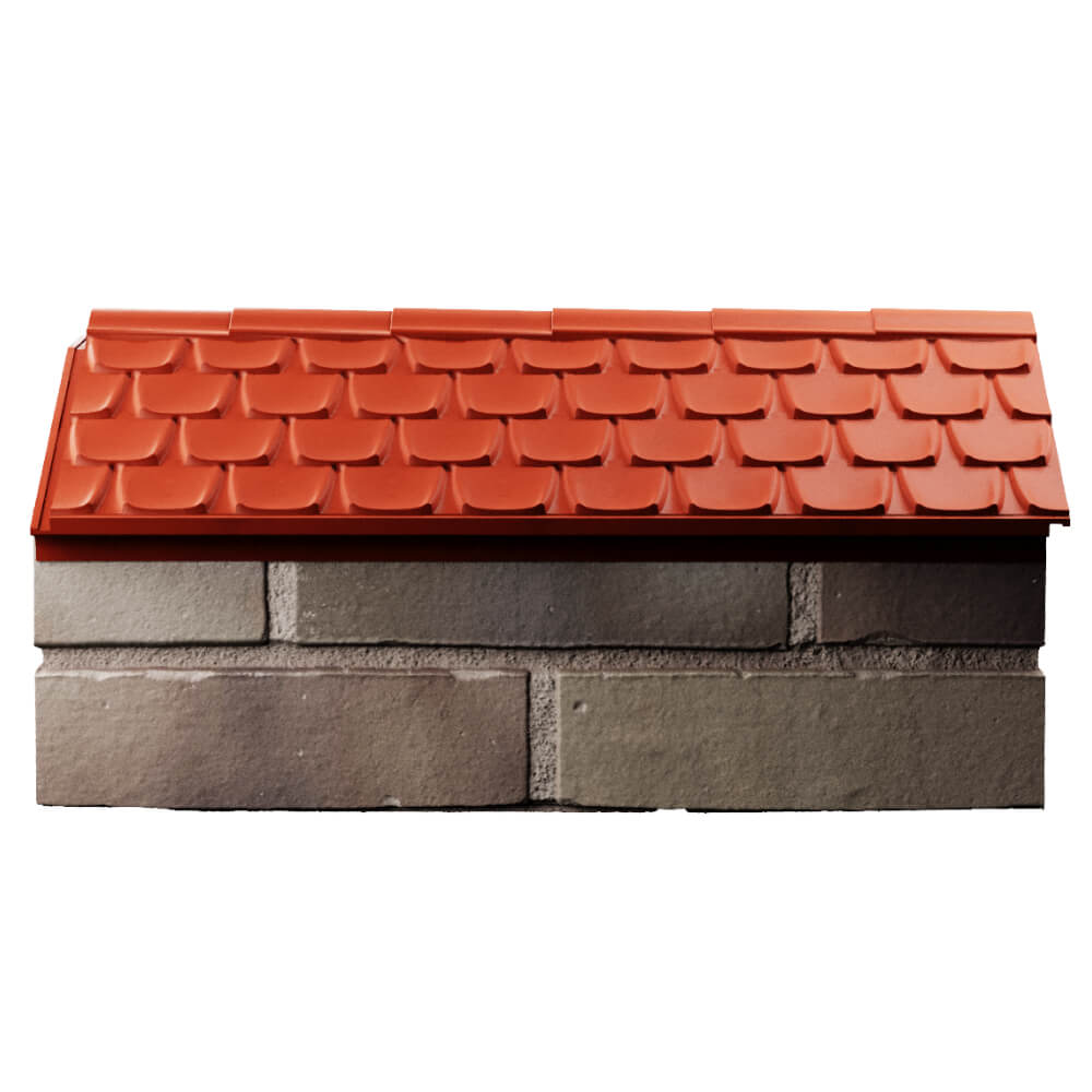 Парапет Zking Эльбрус Красный с посадкой на 1 кирпич (255мм) в Переславле-Залесском фото