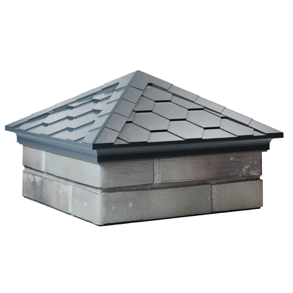 Колпак Zking Эверест Серый на столб 1.5х1.5 кирпича (390х390мм) в Переславле-Залесском фото