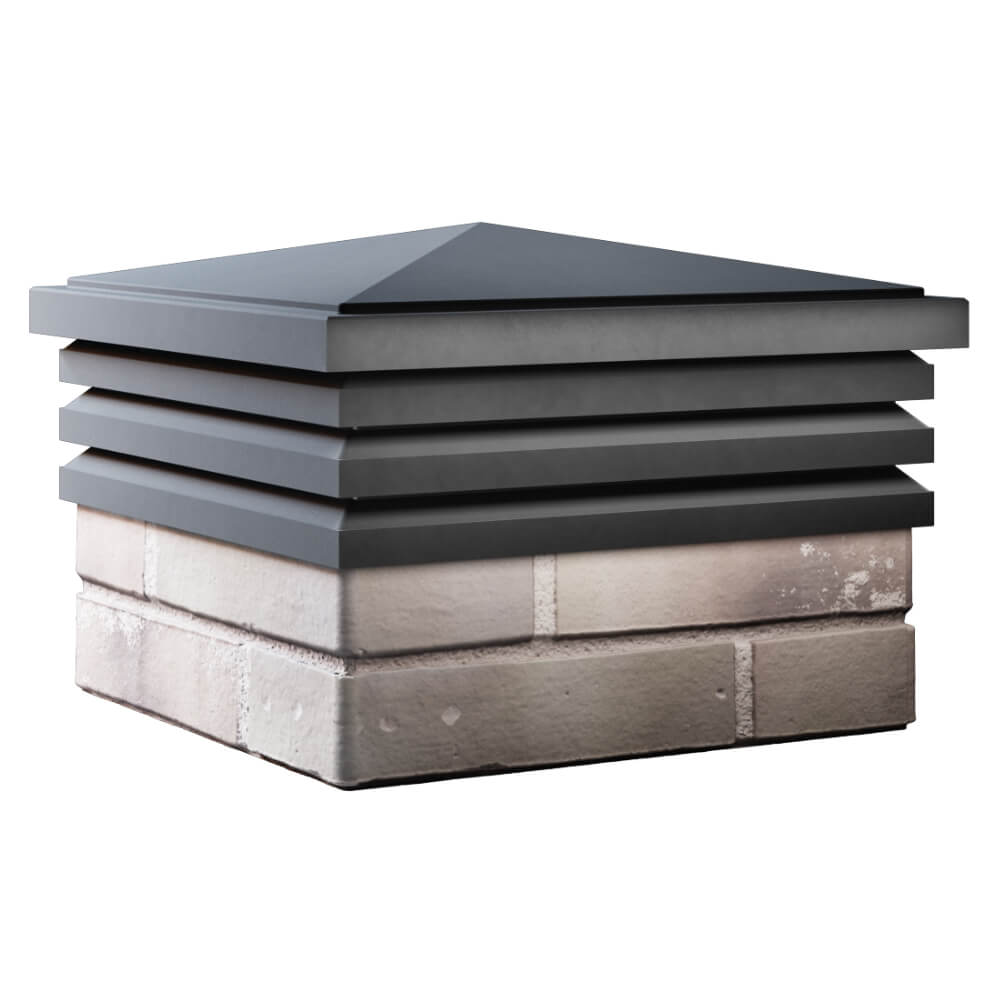 Колпак Zking Бона ХайТек Серый на столб 1.5х1.5 кирпича (385х385мм) в Переславле-Залесском фото