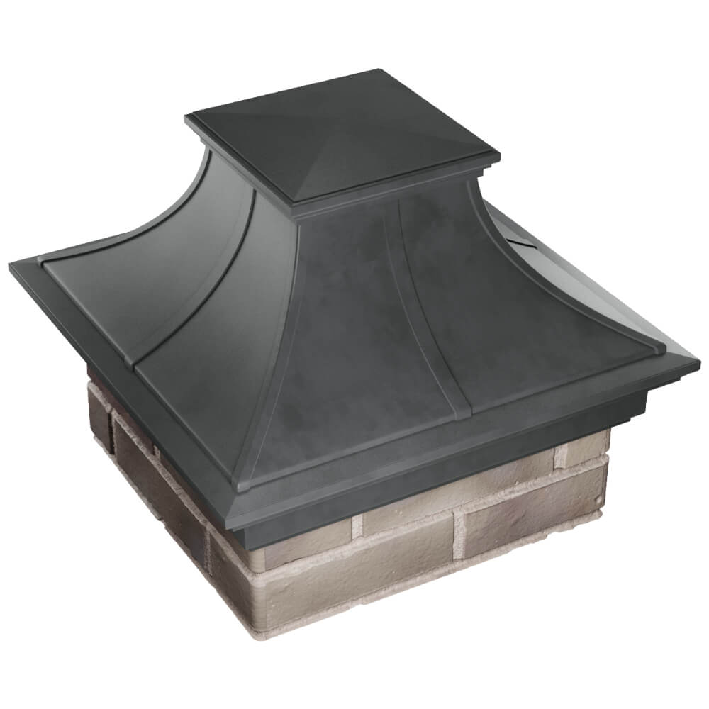 Колпак Zking Монблан Премиум Серый на столб 1.5х1.5 кирпича (385х385мм) в Переславле-Залесском фото