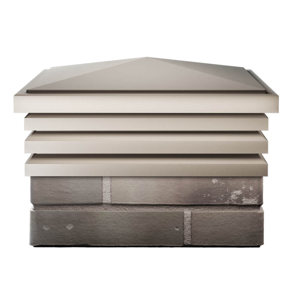 Колпак Zking Бона ХайТек Бежевый на столб 1.5х1.5 кирпича (385х385мм) Переславль-Залесский фото