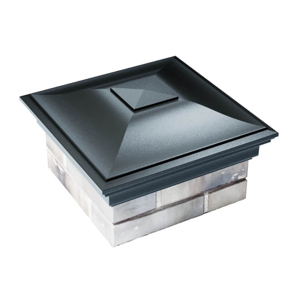 Колпак Zking Монблан Черный на столб 1.5х1.5 еврокирпича 0.7НФ (355х355мм) в Переславле-Залесском фото