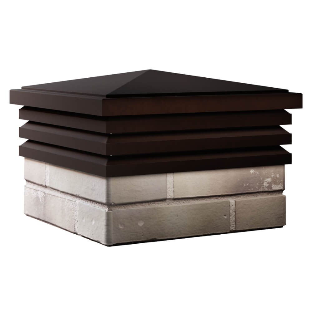 Колпак Zking Бона ХайТек Коричневый на столб 1.5х1.5 кирпича (385х385мм) в Переславле-Залесском фото