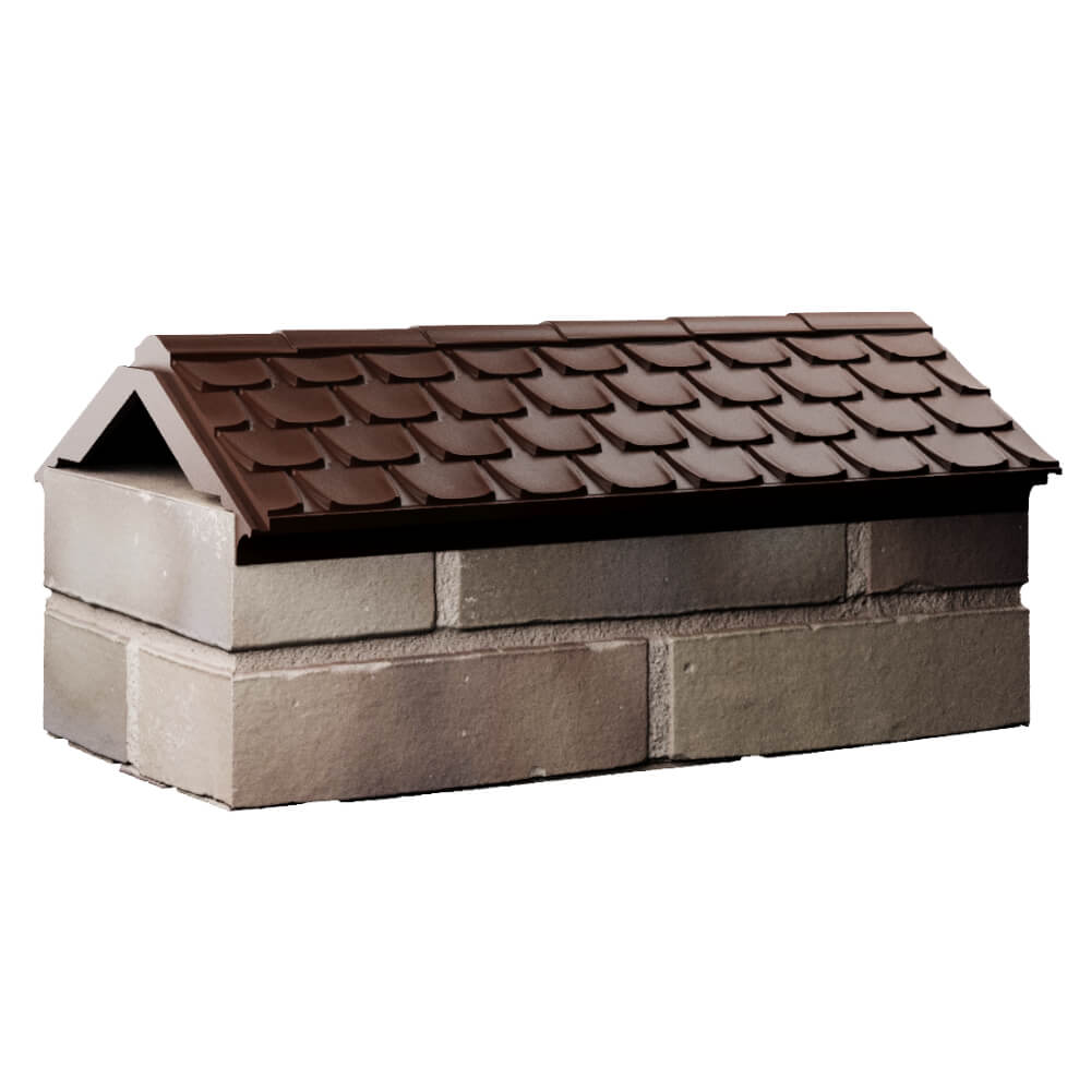 Парапет Zking Эльбрус Коричневый с посадкой на 1 кирпич (255мм) Переславль-Залесский фото