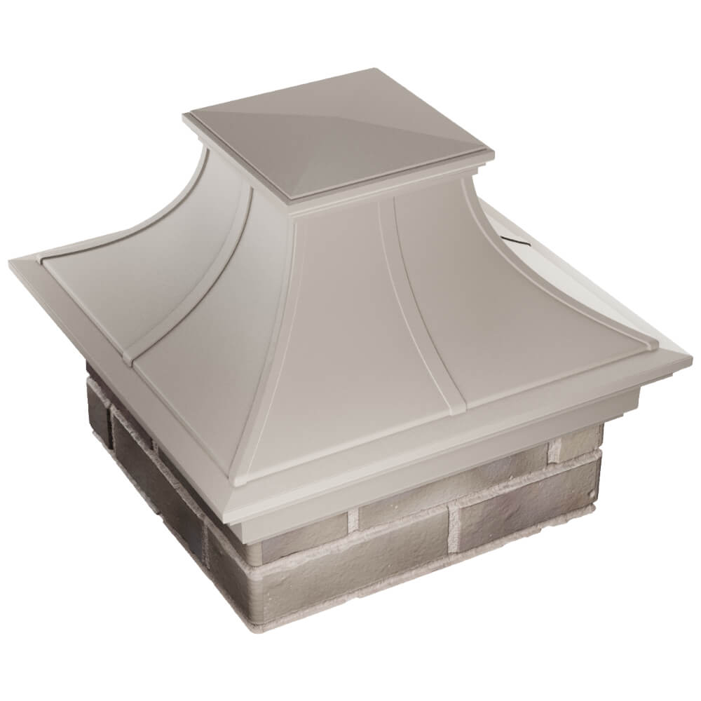 Колпак Zking Монблан Премиум Бежевый на столб 1.5х1.5 кирпича (385х385мм) в Переславле-Залесском фото