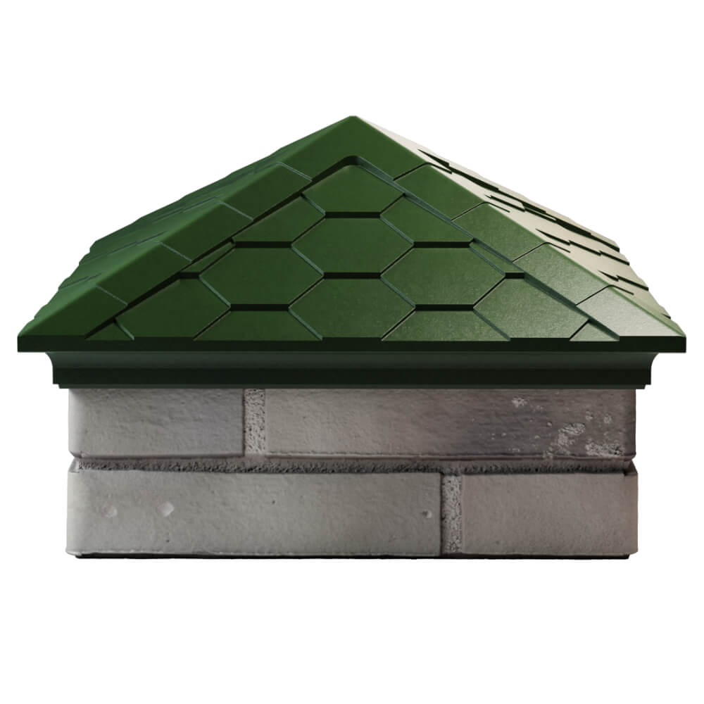 Колпак Zking Эверест Зеленый на столб 1.5х1.5 кирпича (390х390мм) Переславль-Залесский фото