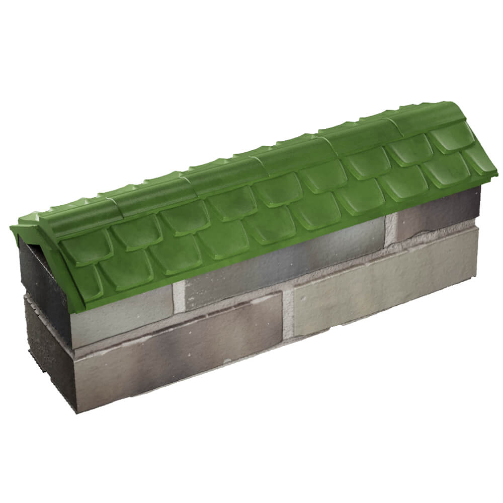 Парапет Zking Эльбрус Зеленый с посадкой на 0.5 кирпича (130мм) в Переславле-Залесском фото